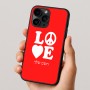 כיסוי בעיצוב אישי עם השם שלך לדגם - Apple iPhone 16 Pro בעיצוב אהבה