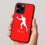 כיסוי בעיצוב אישי עם השם שלך לדגם - Apple iPhone 16 Pro בעיצוב שחקן פינג פונג
