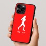 כיסוי בעיצוב אישי עם השם שלך לדגם - Apple iPhone 16 Pro בעיצוב רץ רץ אישה