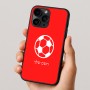 כיסוי בעיצוב אישי עם השם שלך לדגם - Apple iPhone 16 Pro בעיצוב כדורגל כדור כדורגל