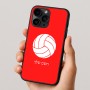 כיסוי בעיצוב אישי עם השם שלך לדגם - Apple iPhone 16 Pro בעיצוב כדור כדורעף