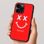 כיסוי בעיצוב אישי עם השם שלך לדגם - Apple iPhone 16 Pro בעיצוב סמיילי