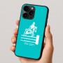 כיסוי בעיצוב אישי עם השם שלך לדגם - Apple iPhone 16 Pro בעיצוב רוכב סוסים