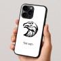 כיסוי בעיצוב אישי עם השם שלך לדגם - Apple iPhone 16 Pro בעיצוב ראש נשר