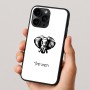 כיסוי בעיצוב אישי עם השם שלך לדגם - Apple iPhone 16 Pro בעיצוב ראש פיל