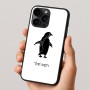 כיסוי בעיצוב אישי עם השם שלך לדגם - Apple iPhone 16 Pro בעיצוב פינגווין