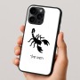 כיסוי בעיצוב אישי עם השם שלך לדגם - Apple iPhone 16 Pro בעיצוב עקרב