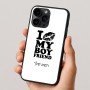 כיסוי בעיצוב אישי עם השם שלך לדגם - Apple iPhone 16 Pro בעיצוב נשקי את חבר שלי