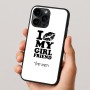 כיסוי בעיצוב אישי עם השם שלך לדגם - Apple iPhone 16 Pro בעיצוב לנשק את החברה שלי