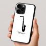 כיסוי בעיצוב אישי עם השם שלך לדגם - Apple iPhone 16 Pro בעיצוב סקסופון