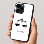 כיסוי בעיצוב אישי עם השם שלך לדגם - Apple iPhone 16 Pro בעיצוב מזלות - מאזניים