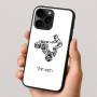 כיסוי בעיצוב אישי עם השם שלך לדגם - Apple iPhone 16 Pro בעיצוב רוכב טרקטורונים