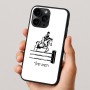 כיסוי בעיצוב אישי עם השם שלך לדגם - Apple iPhone 16 Pro בעיצוב רוכב סוסים