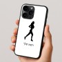 כיסוי בעיצוב אישי עם השם שלך לדגם - Apple iPhone 16 Pro בעיצוב רץ רץ אישה