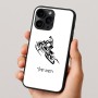 כיסוי בעיצוב אישי עם השם שלך לדגם - Apple iPhone 16 Pro בעיצוב אופנוע שלג