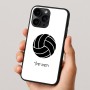 כיסוי בעיצוב אישי עם השם שלך לדגם - Apple iPhone 16 Pro בעיצוב כדור כדורעף