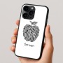 כיסוי בעיצוב אישי עם השם שלך לדגם - Apple iPhone 16 Pro בעיצוב הדפס תפוח