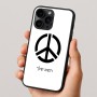 כיסוי בעיצוב אישי עם השם שלך לדגם - Apple iPhone 16 Pro בעיצוב סמל השלום