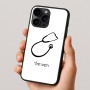 כיסוי בעיצוב אישי עם השם שלך לדגם - Apple iPhone 16 Pro בעיצוב סטטוסקופ רופא