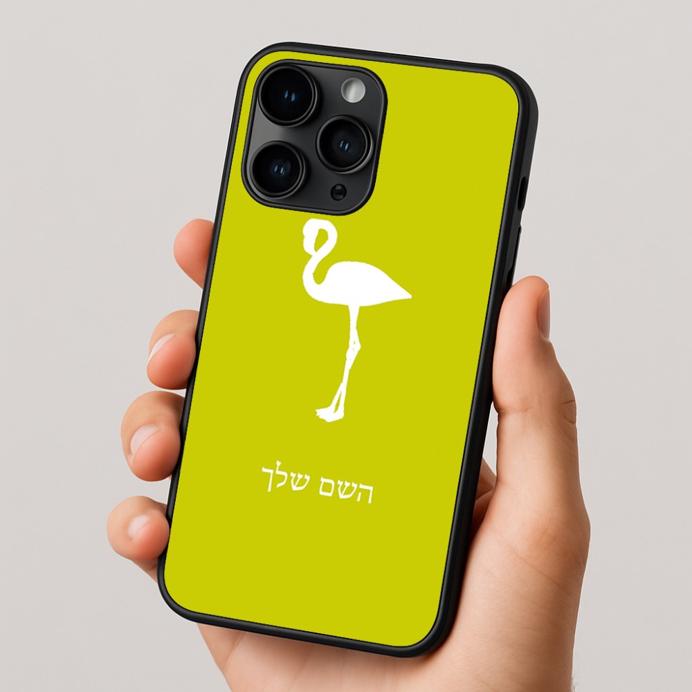 כיסוי בעיצוב אישי עם השם שלך לדגם - Apple iPhone 16 Pro בעיצוב אנפה