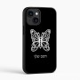 כיסוי בעיצוב אישי עם השם שלך לדגם - Apple iPhone 16 בעיצוב פרפר