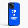 כיסוי בעיצוב אישי עם השם שלך לדגם - Apple iPhone 16 בעיצוב אוהב את החברה שלי