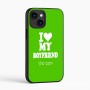 כיסוי בעיצוב אישי עם השם שלך לדגם - Apple iPhone 16 בעיצוב אוהבת את החבר שלי