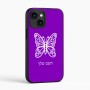 כיסוי בעיצוב אישי עם השם שלך לדגם - Apple iPhone 16 בעיצוב פרפר