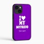 כיסוי בעיצוב אישי עם השם שלך לדגם - Apple iPhone 16 בעיצוב אוהבת את החבר שלי
