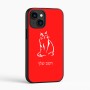 כיסוי בעיצוב אישי עם השם שלך לדגם - Apple iPhone 16 בעיצוב חתול