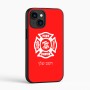 כיסוי בעיצוב אישי עם השם שלך לדגם - Apple iPhone 16 בעיצוב כבאי - תגית