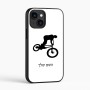 כיסוי בעיצוב אישי עם השם שלך לדגם - Apple iPhone 16 בעיצוב רוכב אופניים