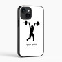 כיסוי בעיצוב אישי עם השם שלך לדגם - Apple iPhone 16 בעיצוב הרמת משקולות