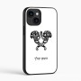 כיסוי בעיצוב אישי עם השם שלך לדגם - Apple iPhone 16 בעיצוב פרחי קרן