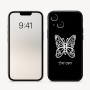 כיסוי בעיצוב אישי עם השם שלך לדגם - Apple iPhone 16 בעיצוב פרפר