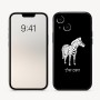 כיסוי בעיצוב אישי עם השם שלך לדגם - Apple iPhone 16 בעיצוב זברה