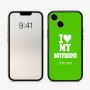 כיסוי בעיצוב אישי עם השם שלך לדגם - Apple iPhone 16 בעיצוב אוהבת את החבר שלי