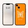 כיסוי בעיצוב אישי עם השם שלך לדגם - Apple iPhone 16 בעיצוב פרפר