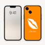 כיסוי בעיצוב אישי עם השם שלך לדגם - Apple iPhone 16 בעיצוב שפתיים - נשיקה