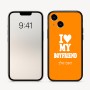 כיסוי בעיצוב אישי עם השם שלך לדגם - Apple iPhone 16 בעיצוב אוהבת את החבר שלי