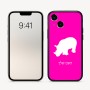כיסוי בעיצוב אישי עם השם שלך לדגם - Apple iPhone 16 בעיצוב קרנף
