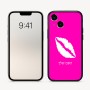 כיסוי בעיצוב אישי עם השם שלך לדגם - Apple iPhone 16 בעיצוב שפתיים - נשיקה