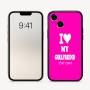 כיסוי בעיצוב אישי עם השם שלך לדגם - Apple iPhone 16 בעיצוב אוהב את החברה שלי