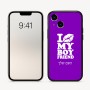 כיסוי בעיצוב אישי עם השם שלך לדגם - Apple iPhone 16 בעיצוב נשקי את חבר שלי
