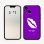 כיסוי בעיצוב אישי עם השם שלך לדגם - Apple iPhone 16 בעיצוב שפתיים - נשיקה