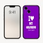 כיסוי בעיצוב אישי עם השם שלך לדגם - Apple iPhone 16 בעיצוב אוהב את החברה שלי
