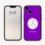 כיסוי בעיצוב אישי עם השם שלך לדגם - Apple iPhone 16 בעיצוב כדור כדורעף