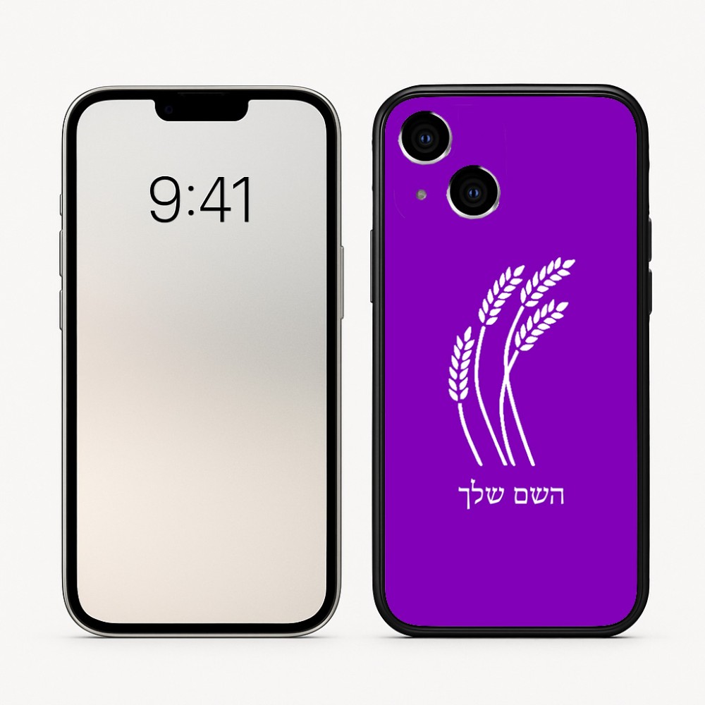 כיסוי בעיצוב אישי עם השם שלך לדגם - Apple iPhone 16 בעיצוב חיטה גלית זהב