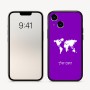 כיסוי בעיצוב אישי עם השם שלך לדגם - Apple iPhone 16 בעיצוב מפת העולם