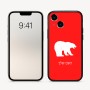 כיסוי בעיצוב אישי עם השם שלך לדגם - Apple iPhone 16 בעיצוב דוב